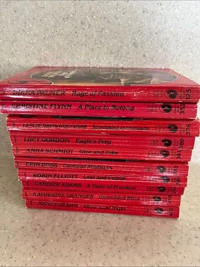 10 VTG 80's Silhouette Desire Romance Novels Erotica Paperback Books Mixed Lot